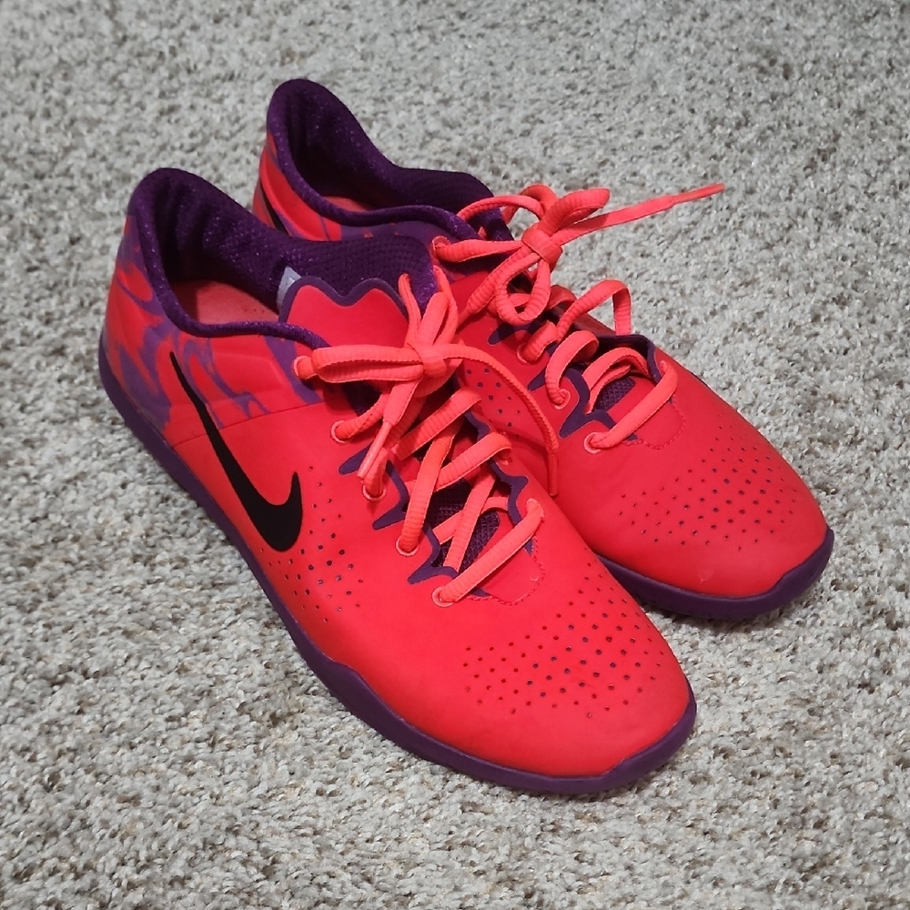 Pink and Purple Athletic Shoes